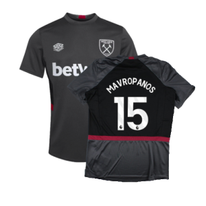 2023-2024 West Ham Training Jersey (Carbon) (Mavropanos 15)