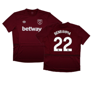 2023-2024 West Ham Training Jersey (Claret) (BENRAHMA 22)