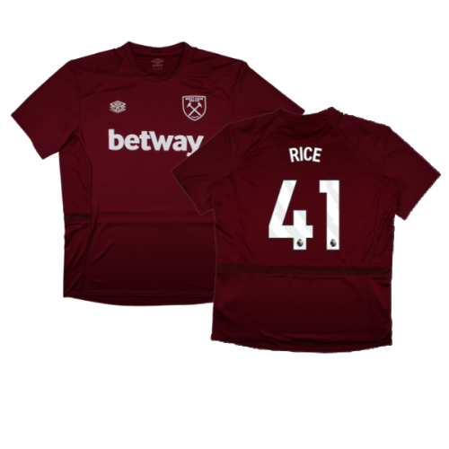 2023-2024 West Ham Training Jersey (Claret) (RICE 41)