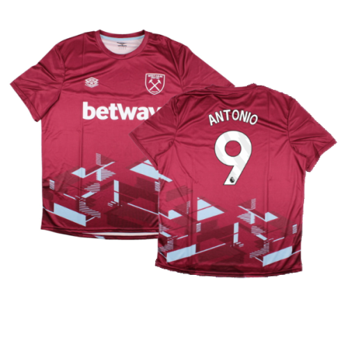 2023-2024 West Ham Warm Up Jersey (Claret) (ANTONIO 9)