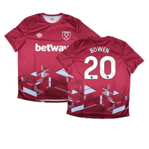 2023-2024 West Ham Warm Up Jersey (Claret) (BOWEN 20)