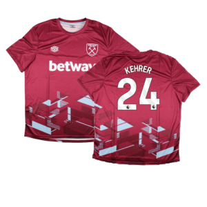 2023-2024 West Ham Warm Up Jersey (Claret) (KEHRER 24)