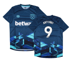 2023-2024 West Ham Warm Up Jersey (Navy) (ANTONIO 9)