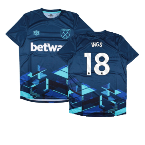 2023-2024 West Ham Warm Up Jersey (Navy) (INGS 18)