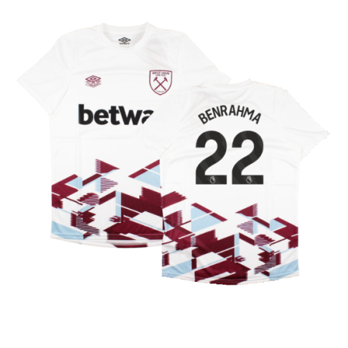 2023-2024 West Ham Warm Up Jersey (White) (BENRAHMA 22)