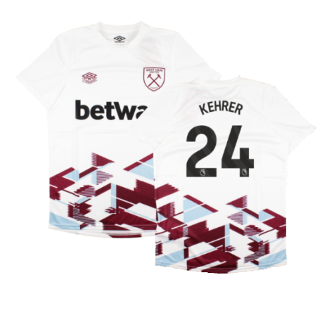 2023-2024 West Ham Warm Up Jersey (White) (KEHRER 24)