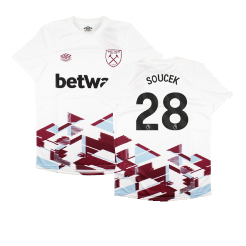 2023-2024 West Ham Warm Up Jersey (White) (SOUCEK 28)