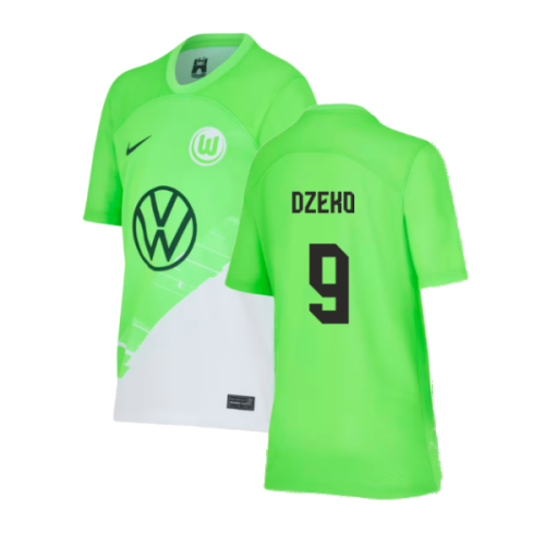 2023-2024 Wolfsburg Home Shirt (Kids) (Dzeko 9)