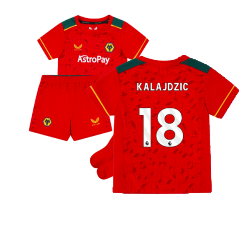 2023-2024 Wolves Away Mini Kit (KALAJDZIC 18)