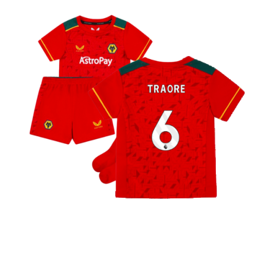 2023-2024 Wolves Away Mini Kit (TRAORE 6)