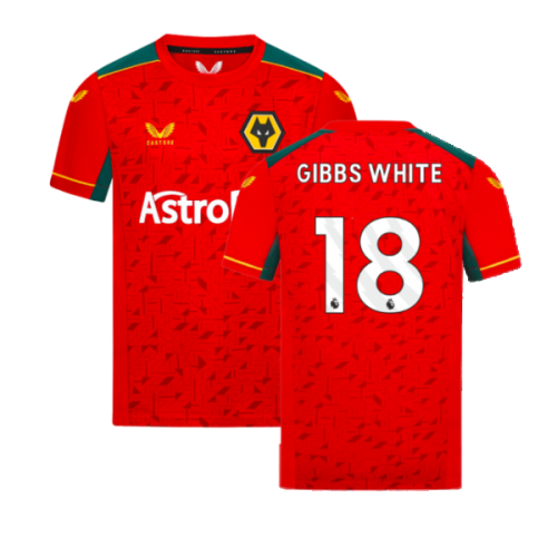 2023-2024 Wolves Away Shirt - Kids (GIBBS WHITE 18)