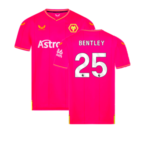 2023-2024 Wolves Home Goalkeeper Shirt (Pink) (Bentley 25)