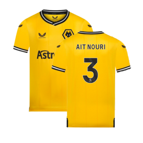 2023-2024 Wolves Home Shirt (Kids) (AIT NOURI 3)