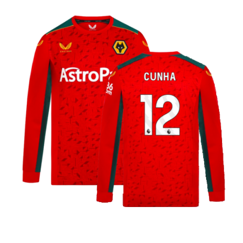 2023-2024 Wolves Long Sleeve Away Shirt (CUNHA 12)