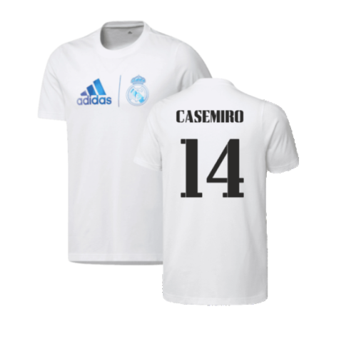 2023 Real Madrid Graphic Tee (White) (CASEMIRO 14)