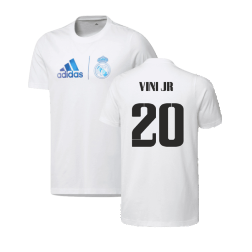 2023 Real Madrid Graphic Tee (White) (VINI JR 20)