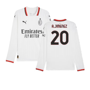 2024-2025 AC Milan Away Long Sleeve Shirt (A.Jimenez 20)