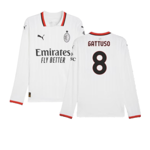 2024-2025 AC Milan Away Long Sleeve Shirt (Gattuso 8)