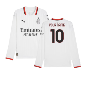 2024-2025 AC Milan Away Long Sleeve Shirt (Your Name)