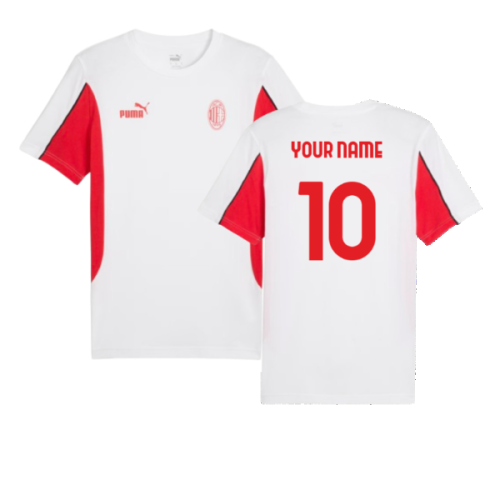 2024-2025 AC Milan FtblArchive Tee (White) (Your Name)