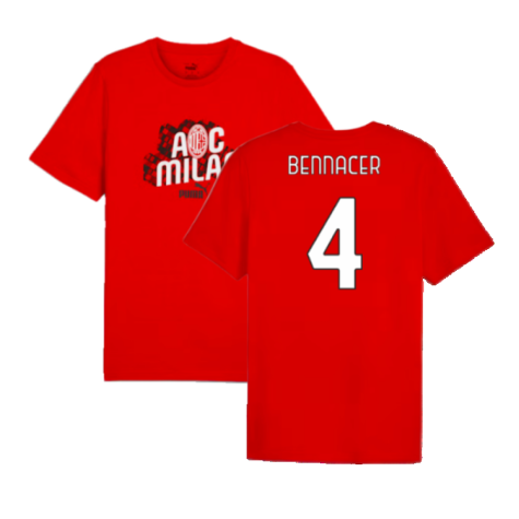 2024-2025 AC Milan ftblCulture Tee (Red) (Bennacer 4)