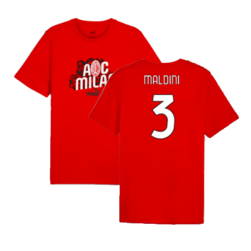 2024-2025 AC Milan ftblCulture Tee (Red) (Maldini 3)