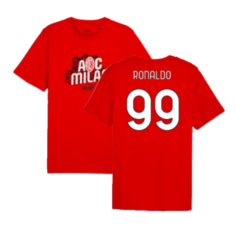 2024-2025 AC Milan ftblCulture Tee (Red) (Ronaldo 99)