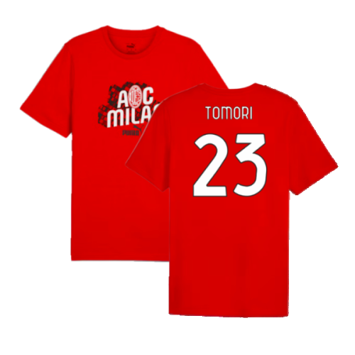 2024-2025 AC Milan ftblCulture Tee (Red) (Tomori 23)