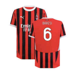 2024-2025 AC Milan Home Authentic Shirt (Baresi 6)