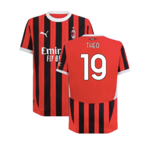 2024-2025 AC Milan Home Authentic Shirt (Theo 19) 2024-2025 AC Milan Home Authentic Shirt (Theo 19)