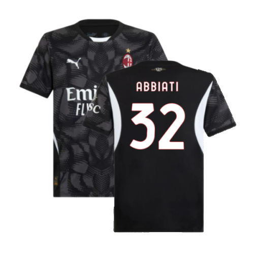 2024-2025 AC Milan Home Goalkeeper Shirt (Black) (ABBIATI 32)