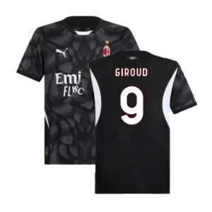 2024-2025 AC Milan Home Goalkeeper Shirt (Black) (GIROUD 9)