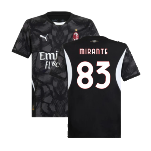 2024-2025 AC Milan Home Goalkeeper Shirt (Black) (MIRANTE 83)