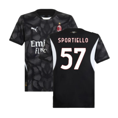 2024-2025 AC Milan Home Goalkeeper Shirt (Black) (SPORTIELLO 57)