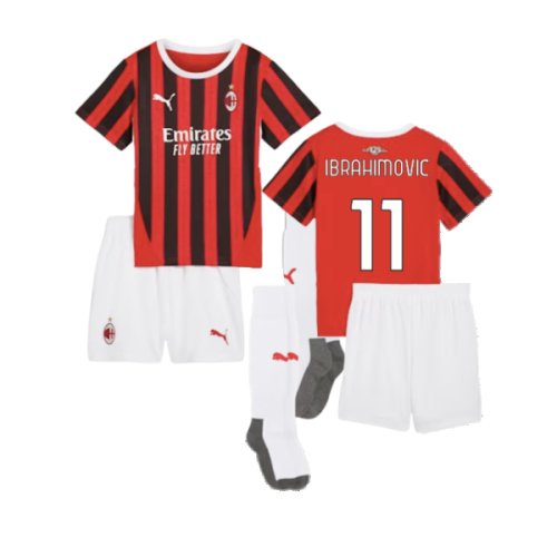 2024-2025 AC Milan Home Mini Kit (Ibrahimovic 11)