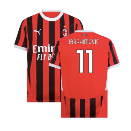 2024-2025 AC Milan Home Shirt (Ibrahimovic 11)