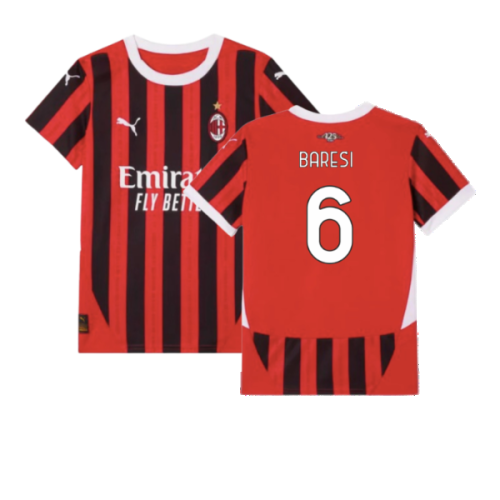 2024-2025 AC Milan Home Shirt (Kids) (Baresi 6)