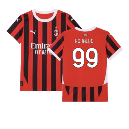 2024-2025 AC Milan Home Shirt (Kids) (Ronaldo 99)