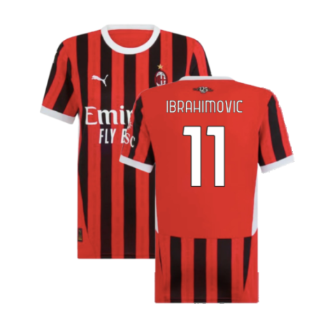 2024-2025 AC Milan Home Shirt (Womens) (Ibrahimovic 11)