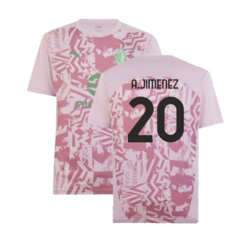 2024-2025 AC Milan Pre-Match Shirt (Grape) (A.Jimenez 20)