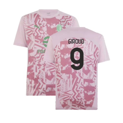 2024-2025 AC Milan Pre-Match Shirt (Grape) (Giroud 9)