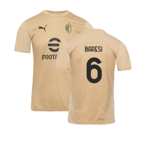 2024-2025 AC Milan Pre-Match Shirt (Putty) (Baresi 6)