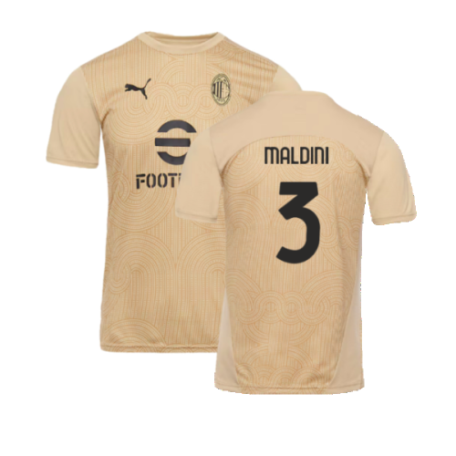 2024-2025 AC Milan Pre-Match Shirt (Putty) (Maldini 3)