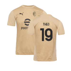 2024-2025 AC Milan Pre-Match Shirt (Putty) (Theo 19)