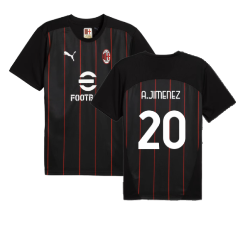 2024-2025 AC Milan Prematch SS Jersey (Black) (A.Jimenez 20)