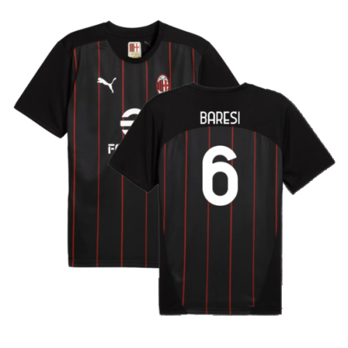 2024-2025 AC Milan Prematch SS Jersey (Black) (Baresi 6)