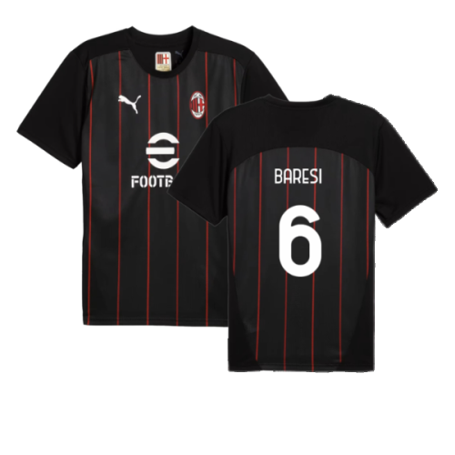 2024-2025 AC Milan Prematch SS Jersey (Black) (Baresi 6)