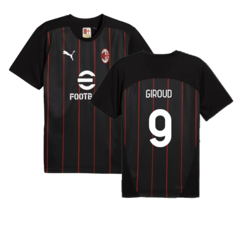 2024-2025 AC Milan Prematch SS Jersey (Black) (Giroud 9)