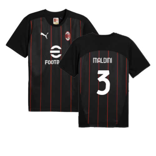 2024-2025 AC Milan Prematch SS Jersey (Black) (Maldini 3)