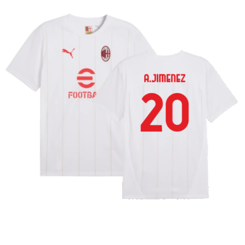 2024-2025 AC Milan Prematch SS Jersey (White) (A.Jimenez 20)